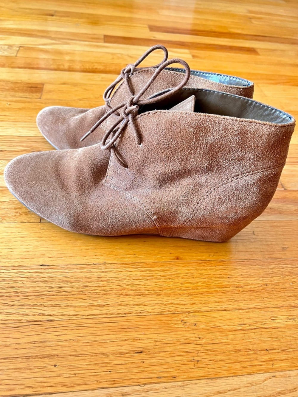 Women’s Nine West Suede Wedged Ankle Booties
